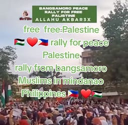 Bangsamoro protesterar mot sionismen i Palestina 2023-10-16